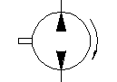 Pump - Fixed Displacement - Rotate 1 Direction CAD block preview