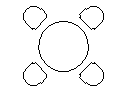 Round Table - Plan CAD block preview