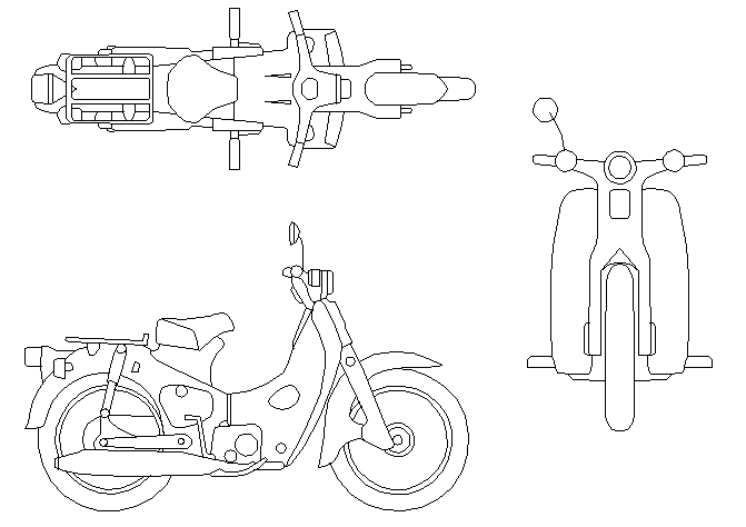 Scooter – free CAD block preview