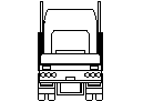 Semi - Rear View – free CAD block preview