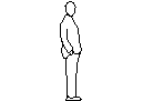 Side view of a person CAD block preview