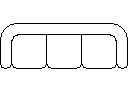 Sofa 3 seater CAD block preview