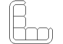 Sofa 5 corner seater CAD block preview