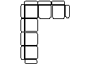 Sofa 6 corner seater CAD block preview