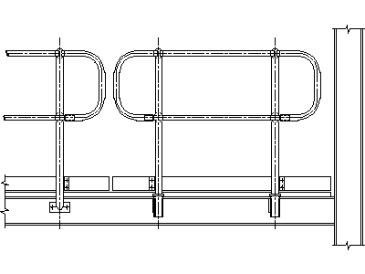 Steel Handrail Removable Panel – free CAD block preview