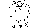 Three women together CAD block preview