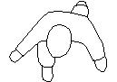 Top view of man CAD block preview