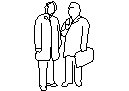 Two men in jackets CAD block preview