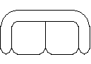 Two Seater Couch CAD block preview