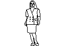Woman in jacket and skirt CAD block preview