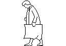 Woman with Drawing Folder CAD block preview