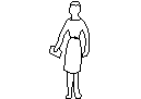 Woman with bag CAD block preview