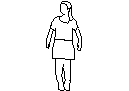 Woman CAD block preview