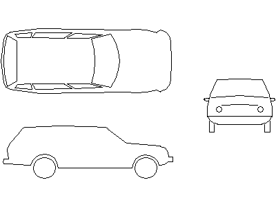 Medium Wagon – free CAD block preview