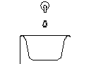 Baby Bath with Wall Mixer - Elevation CAD block preview