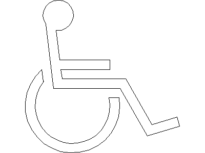 Disabled Symbol – free CAD block preview