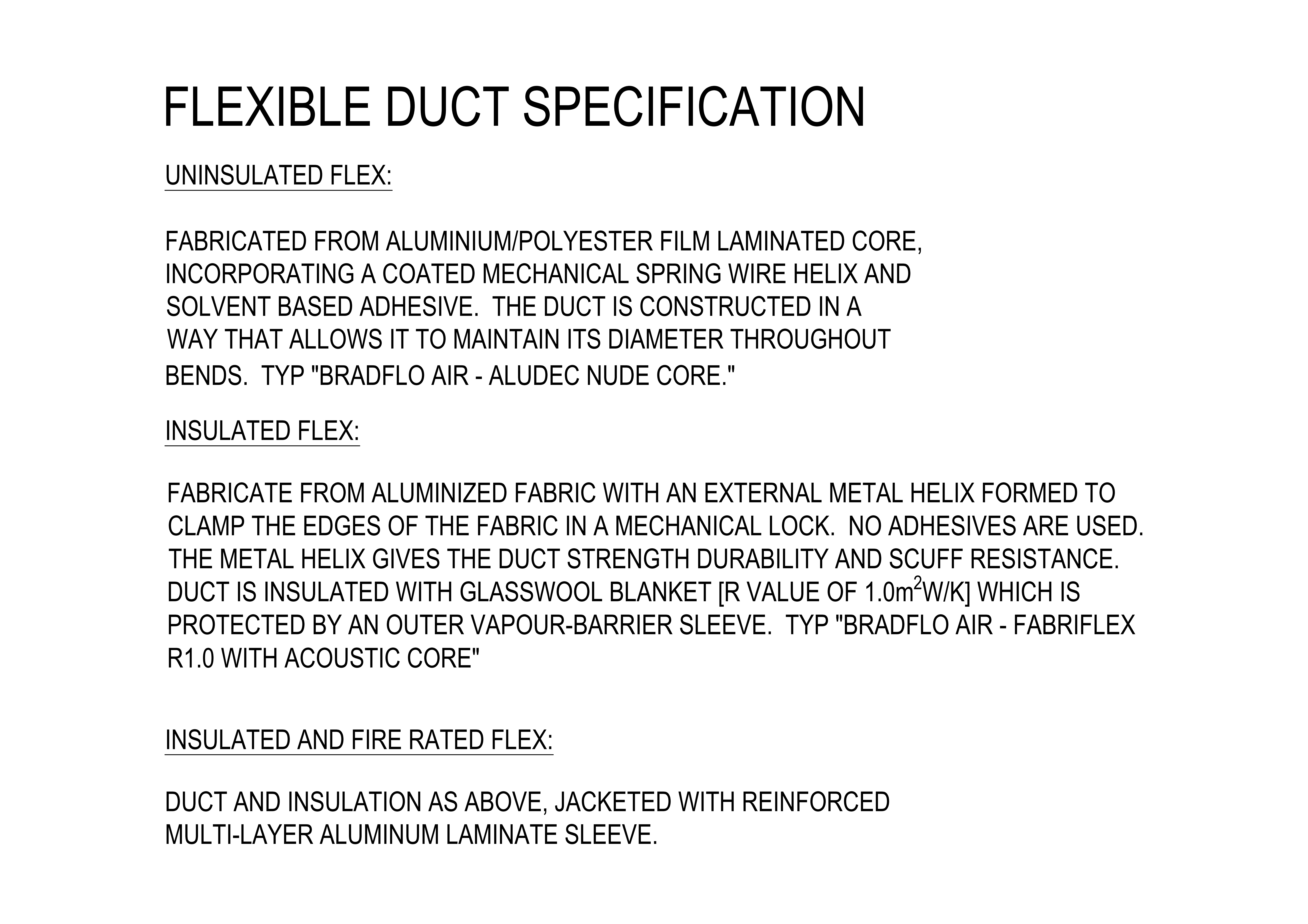 Flexible Duct Specification – free CAD block preview