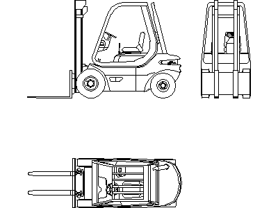 Forklift Type 1 – free CAD block preview