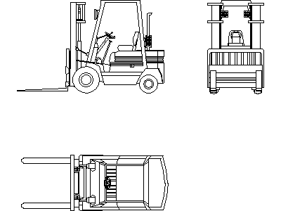 Forklift Type 2 – free CAD block preview