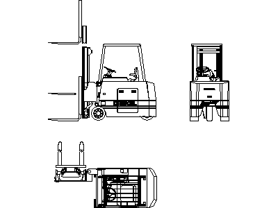 Forklift Type 3 – free CAD block preview