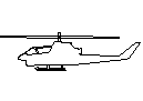 Attack Helicopter - Side View CAD block preview