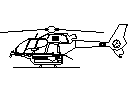 Helicopter in side elevation view CAD block preview