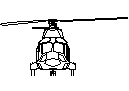 Helicopter in front view CAD block preview