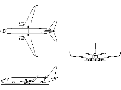 Boeing 737-800 – Aircraft – free CAD block preview