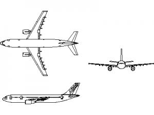 Airbus A300 - Aircraft CAD block preview
