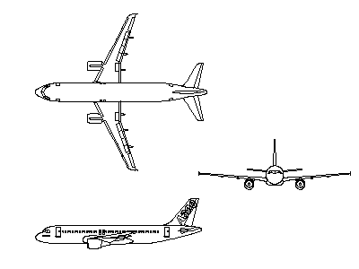 Airbus A320 – Aircraft – free CAD block preview