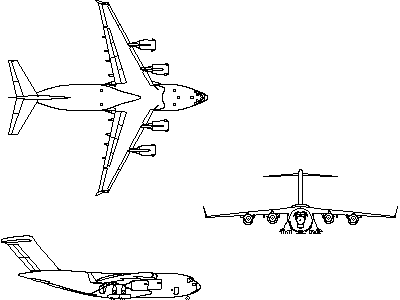 Boeing BC-17X - Aircraft – free CAD block preview