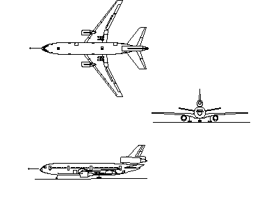 Douglas DC-10-30a - Aircraft – free CAD block preview
