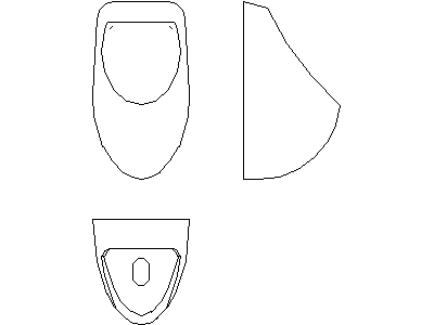 Urinal - Type 2 – free CAD block preview