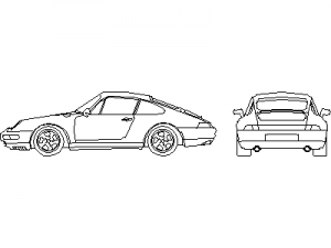 Porche CAD block preview