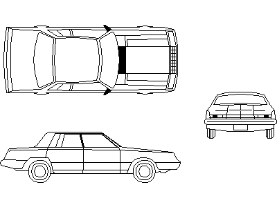 Sedan – free CAD block preview