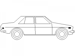 Sedan - Side View CAD block preview
