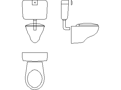 Toilet (WC) - Type 3 – free CAD block preview