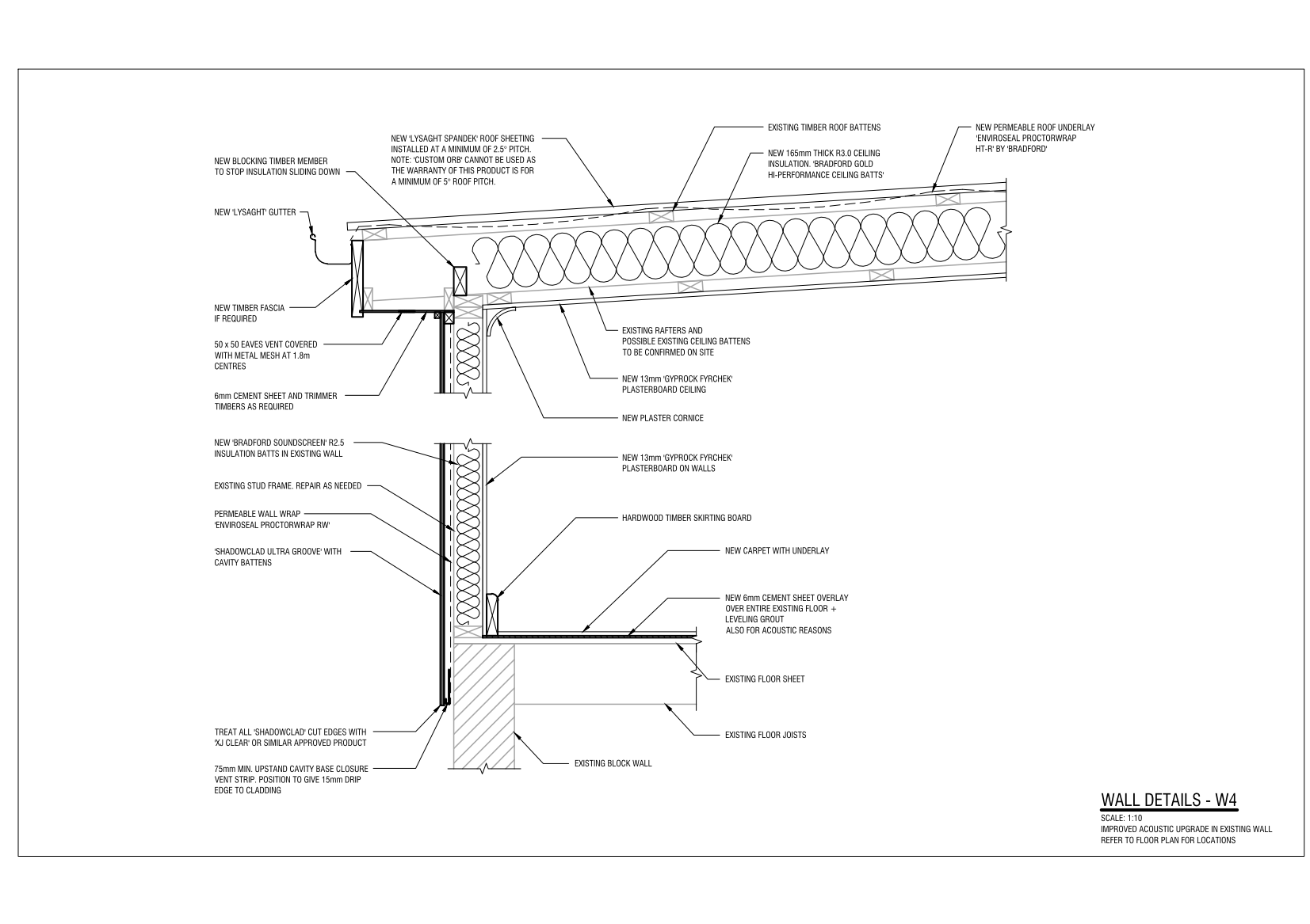 Wall Details W4 – free CAD block preview