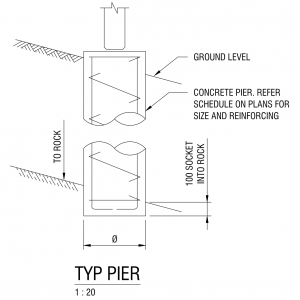 Typical Pier Detail CAD block preview