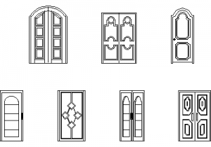 Feature Entry Door Collection - Elevations CAD block preview