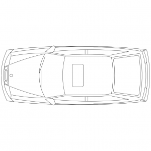 Car in Plan View - Type P1 CAD block preview