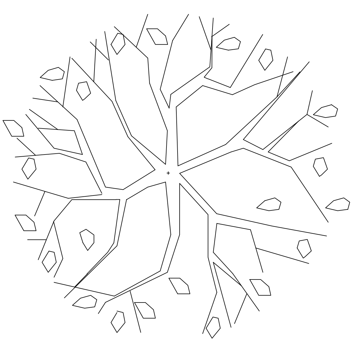 Large Tree In Plan View – free CAD block preview
