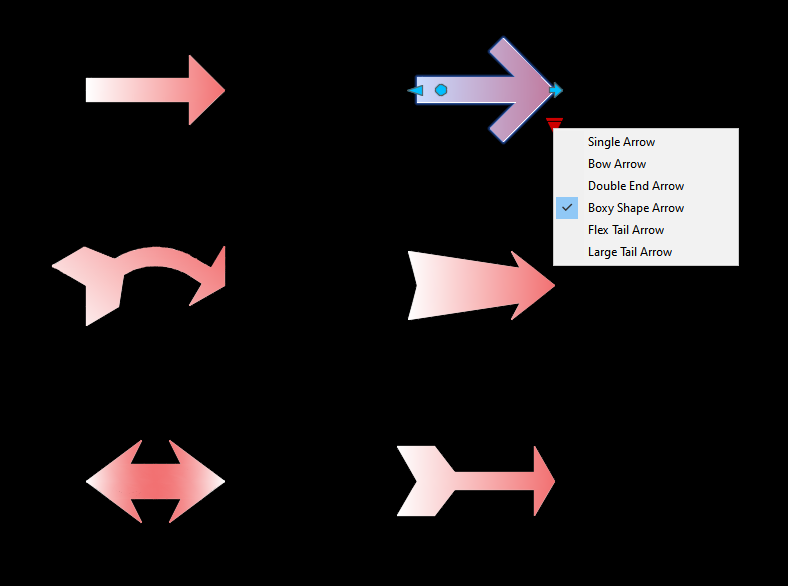 Large Arrows - Dynamic blocks – free CAD block preview