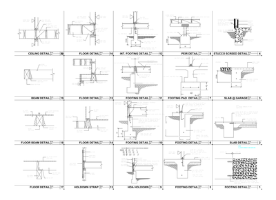 Construction Framing Details – Foundations & Floors CAD block preview
