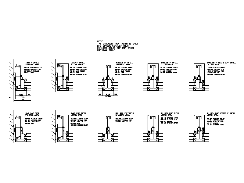 Curtain Wall Details - Set 1 – free CAD block preview