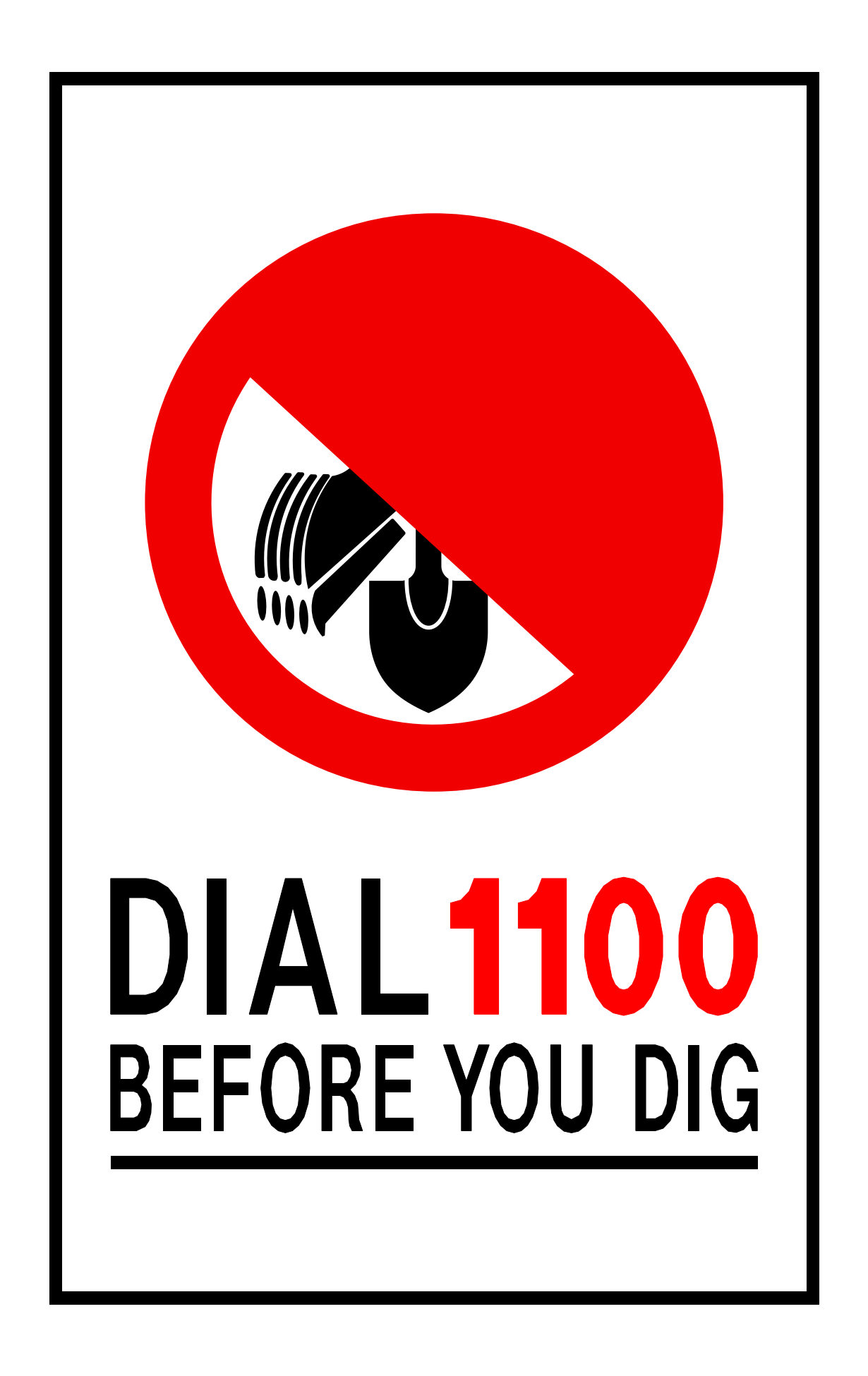 Dial 1100 Before You Dig Logo – free CAD block preview