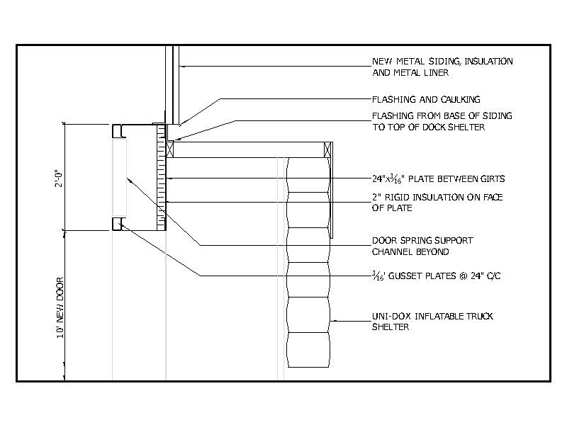 Dock Door Header Detail (Section) – free CAD block preview