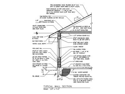 Typical Wall Section CAD block preview