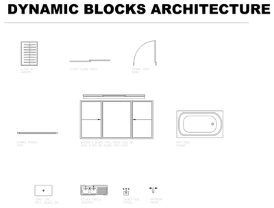 Dynamic Architectural Blocks CAD block preview