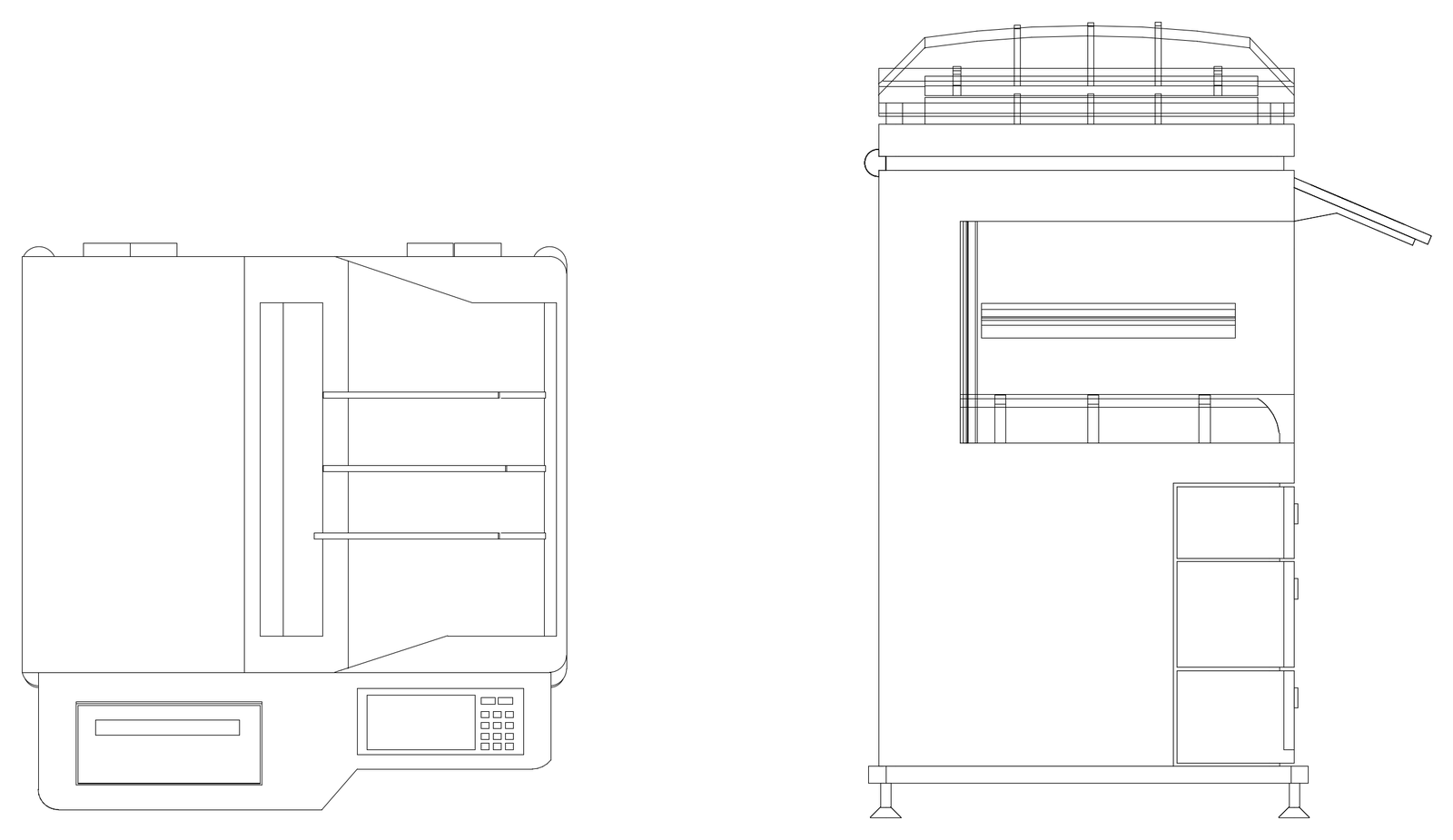 Free Standing Printer – free CAD block preview